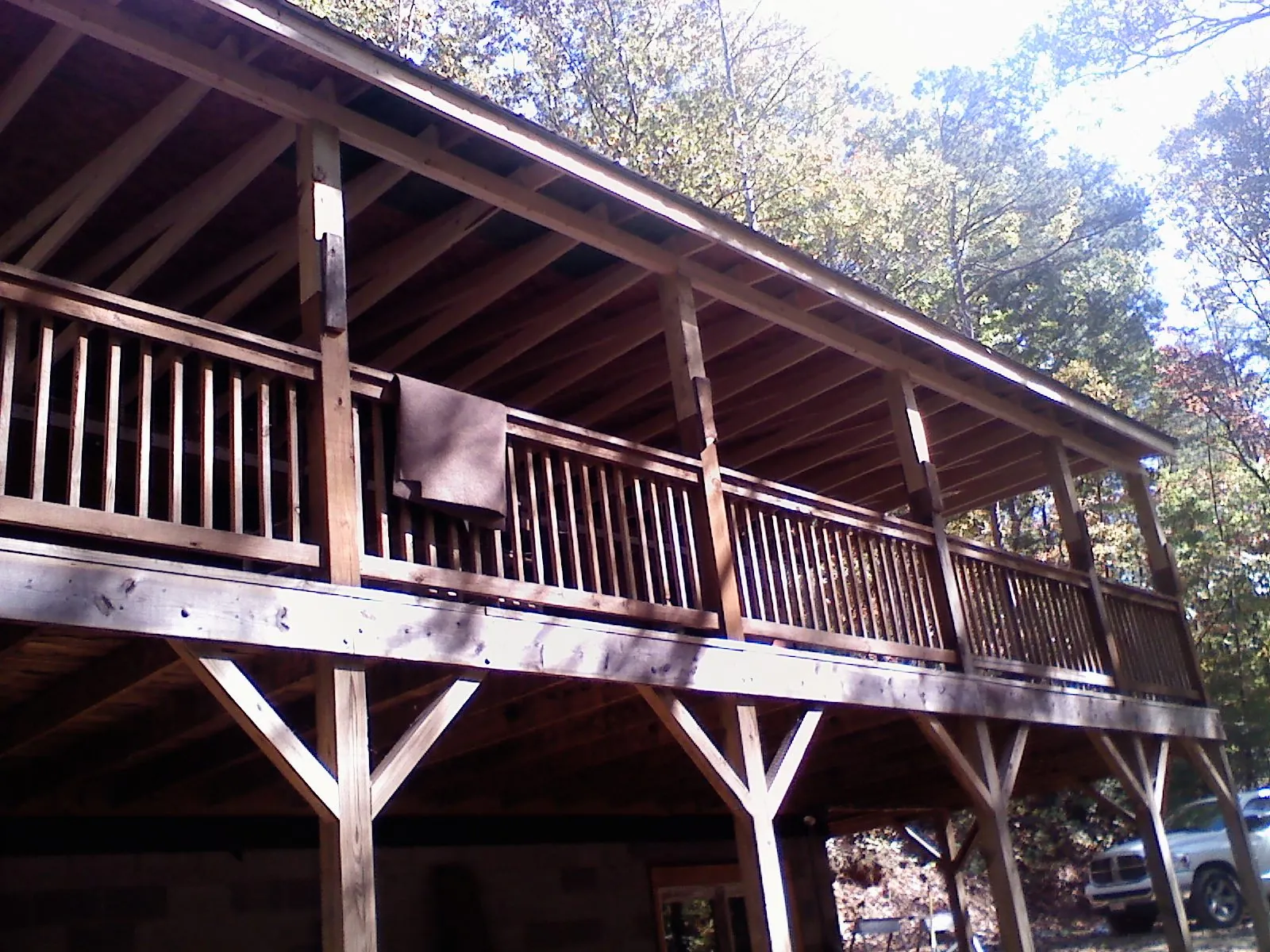 Timber framing under a new elevated porch and deck — Roof Leak Repair in Scottsbluff by Roofing Brothers